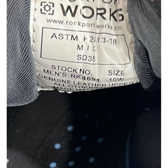 Rockport Works TruFLEX Men's Size 10 W Composite Toe Work Shoes NEW - Picture 7 of 7